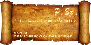 Prisztacs Szemirámisz névjegykártya
